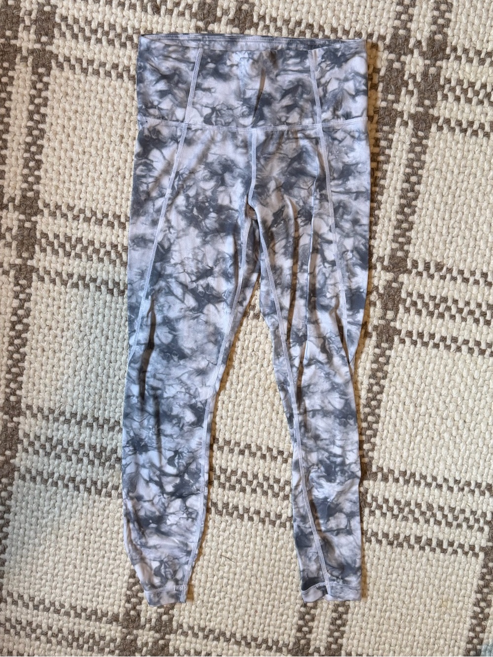 Athleta Gray Tie-Dye Leggings